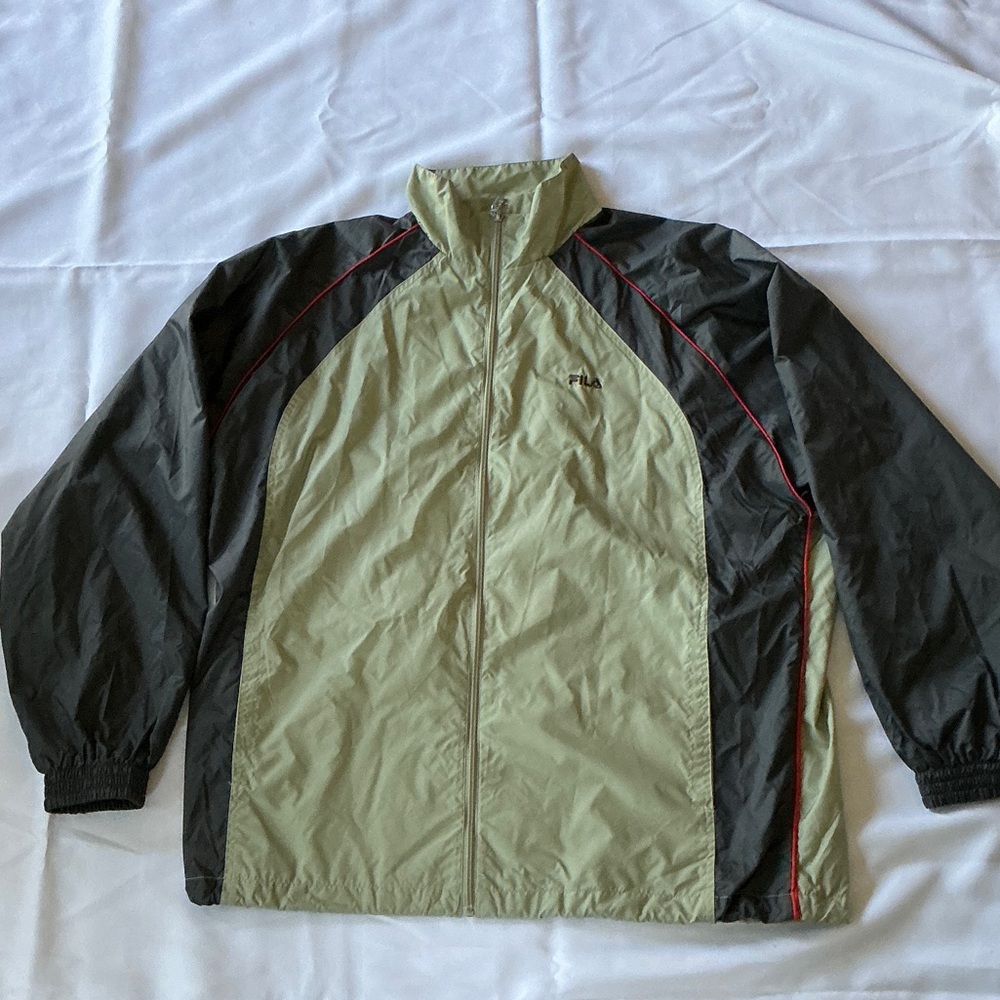 Vintage Fila Olive and Charcoal Windbreaker